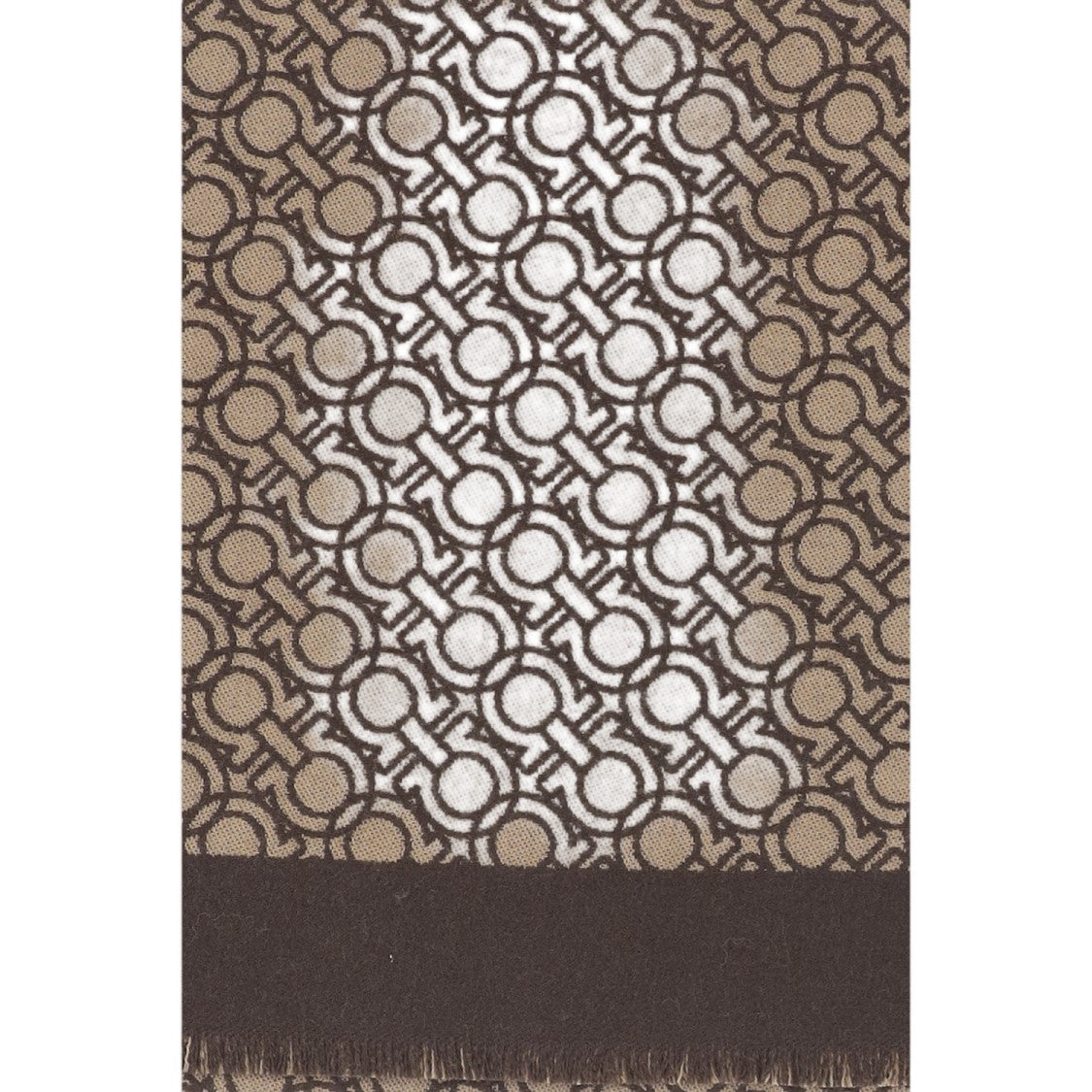 Salvatore Ferragamo Rectangular Scarf With Interlocking Circular Pattern