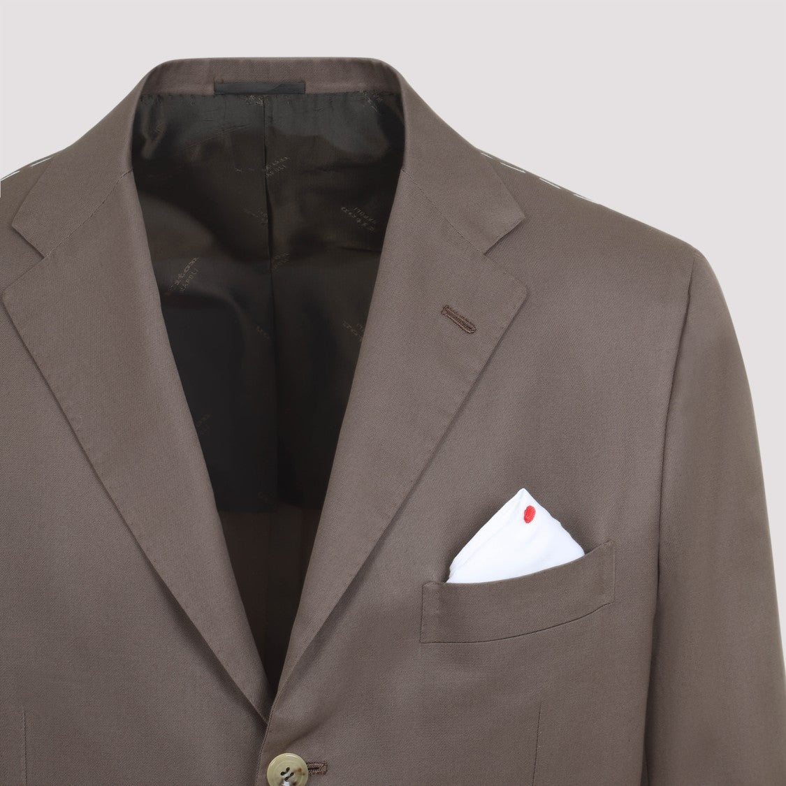 Kiton Brown Tailored Cotton Suit