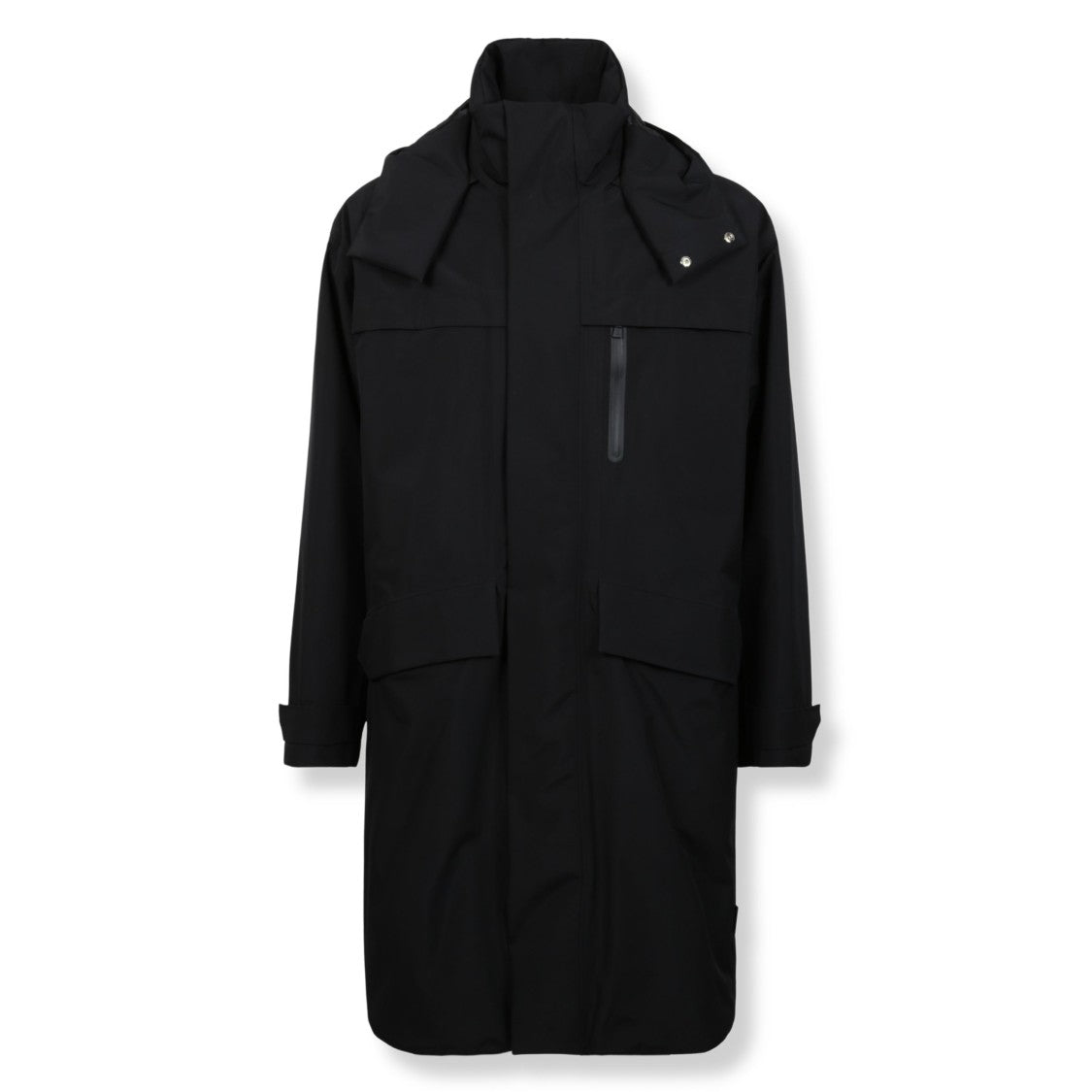Herno Streamlined Long Parka With Hood And Full-Length Closure