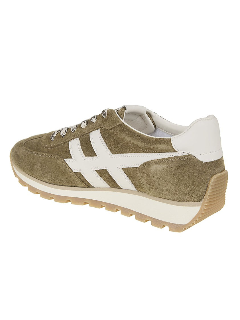 Hogan Low-Top Brown Suede Sneakers With Memory Foam Insole