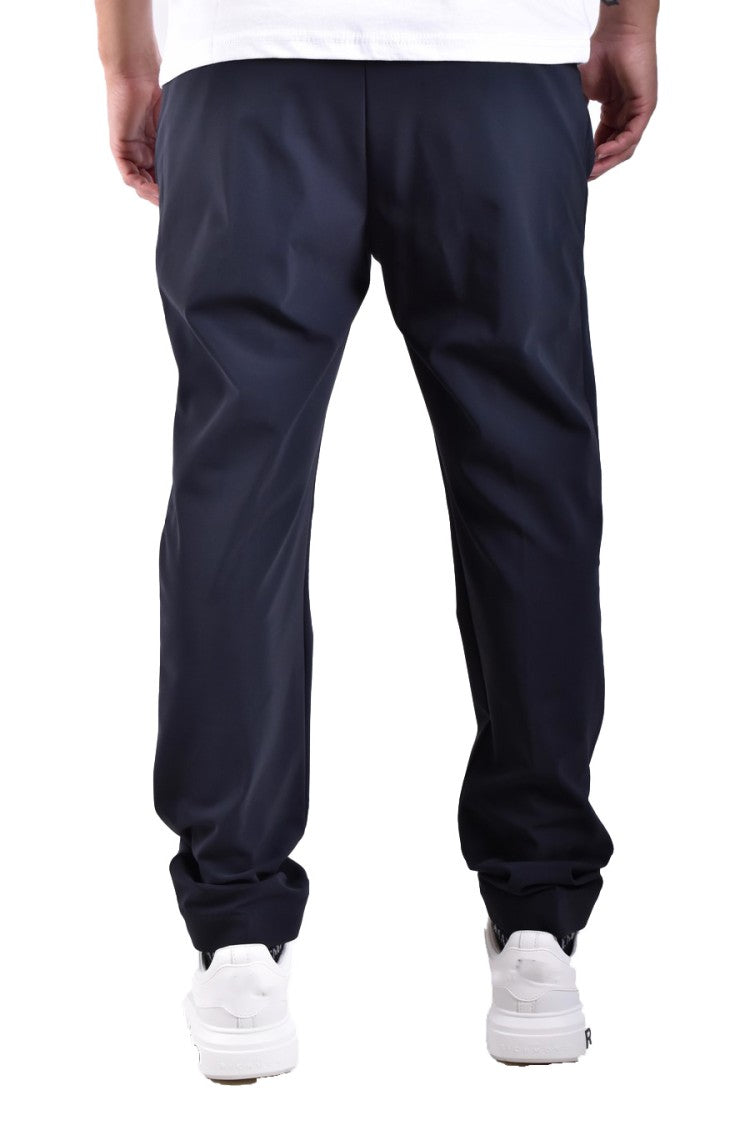 Rrd Blue Cotton-Blend Formal Pants