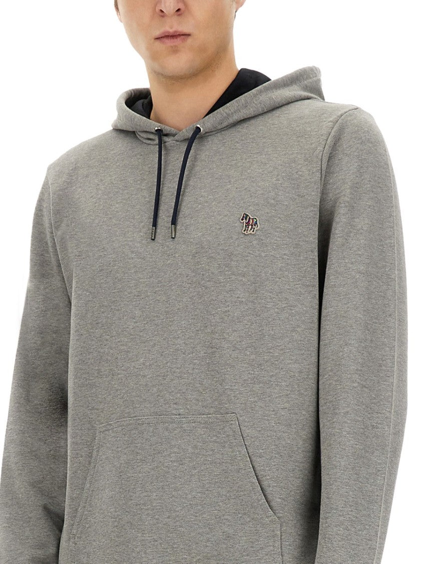 Ps Paul Smith Heathered Organic Cotton Logo Hoodie