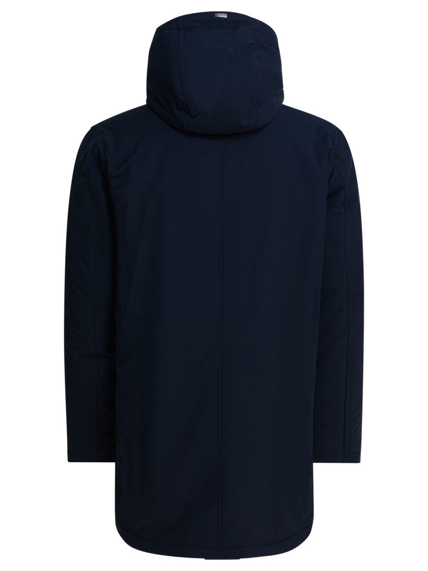 Herno Long Contemporary Parka With Faux Fur Hood