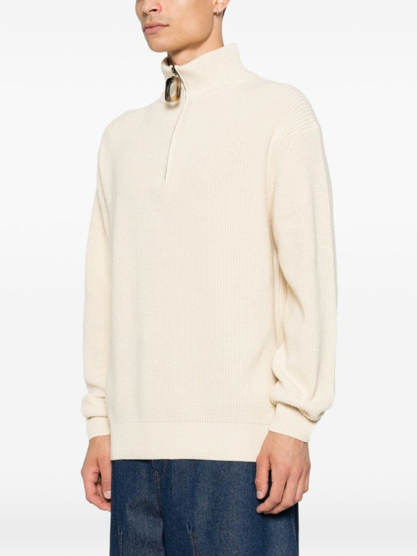 J. W. Anderson Half-Zip Ribbed Knit Sweater