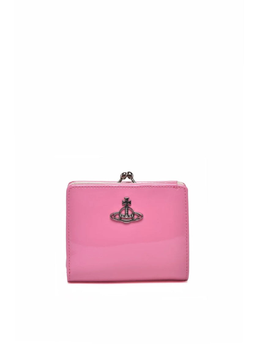 Vivienne Westwood Pink Leather Compact Wallet