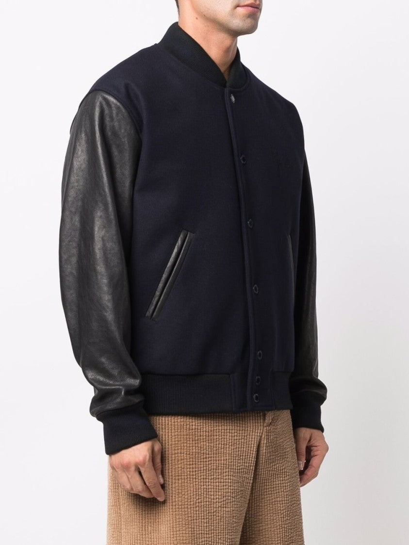 Golden Goose Panelled Design Baseball Collar Jacket