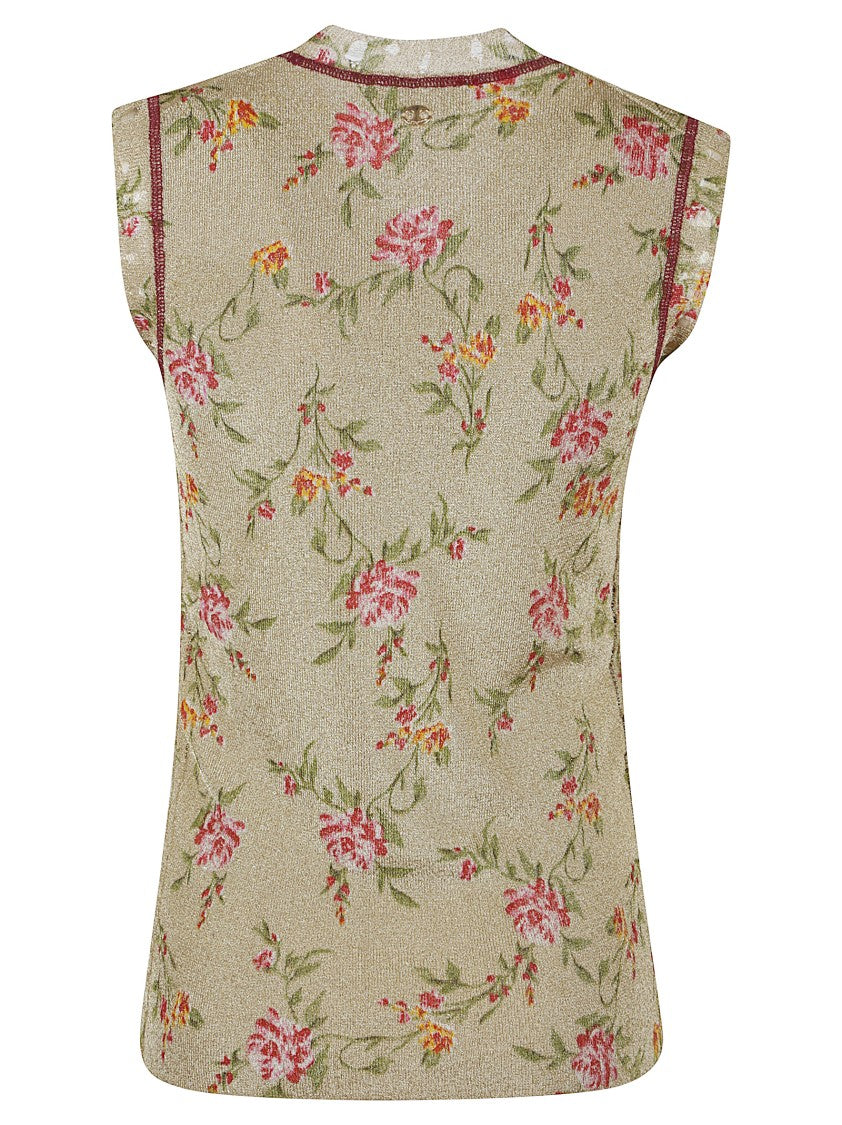 Paco Rabanne Floral-Print Tank Top