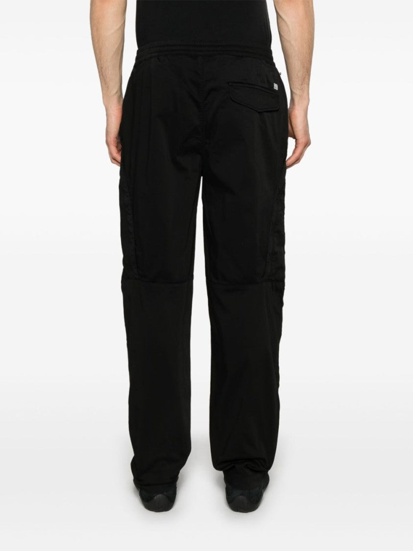 C.P. Company Contemporary Black Trousers With Elasticated Waistband And Zip Pockets