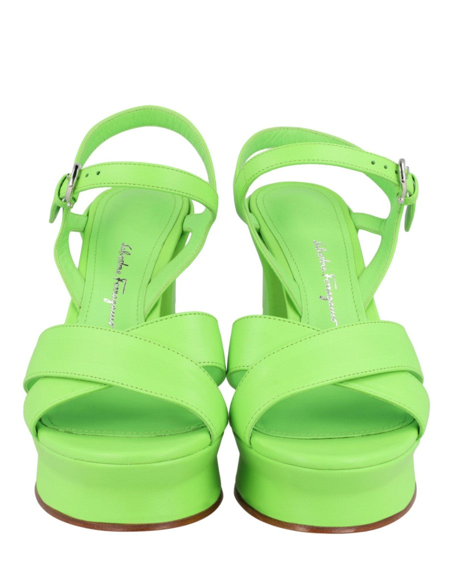 Ferragamo Sonya Leather Platform Sandals