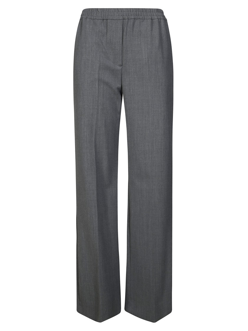 Max Mara Tailored High-Waist Wool Pants With Elastic Waistband