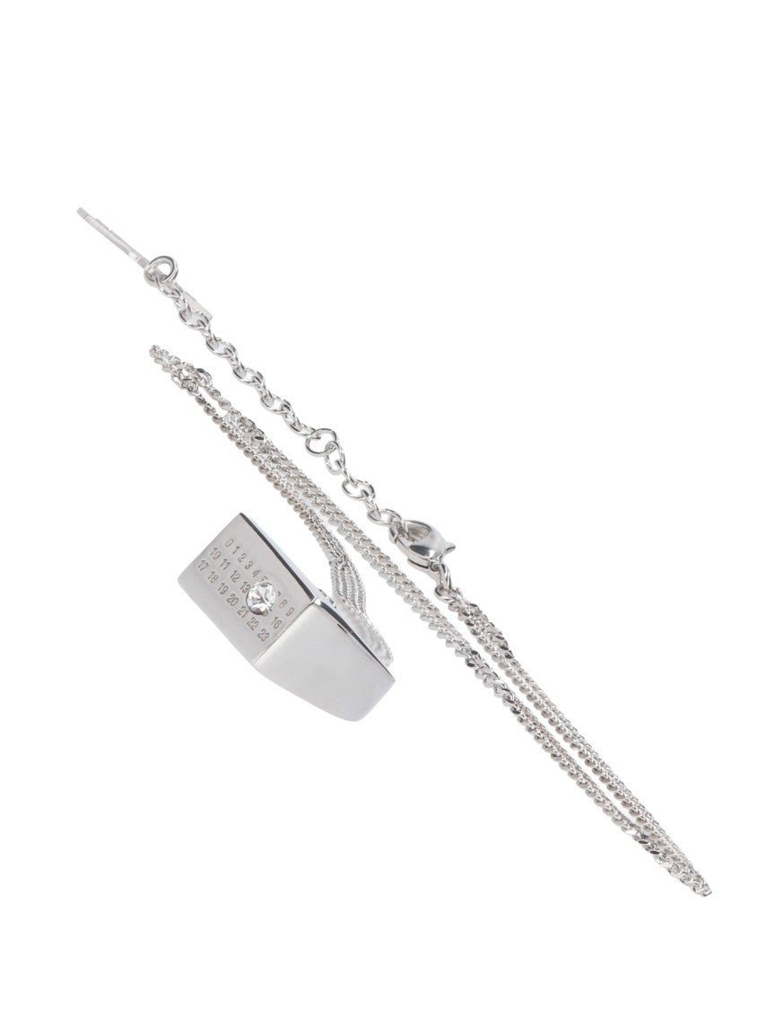 Mm6 By Maison Margiela Silver-Plated Brass Pendant Necklace