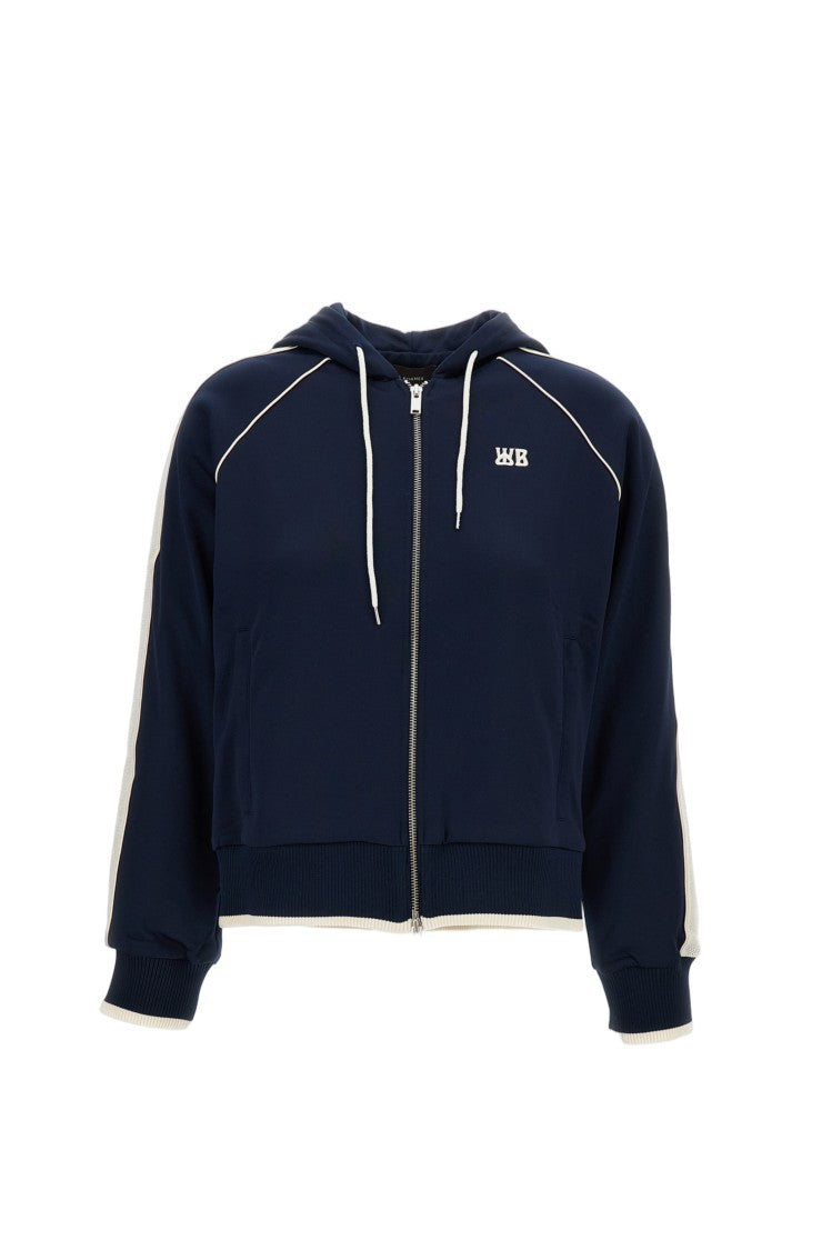 Wales Bonner Anthem Blue Cotton-Blend Hoodie