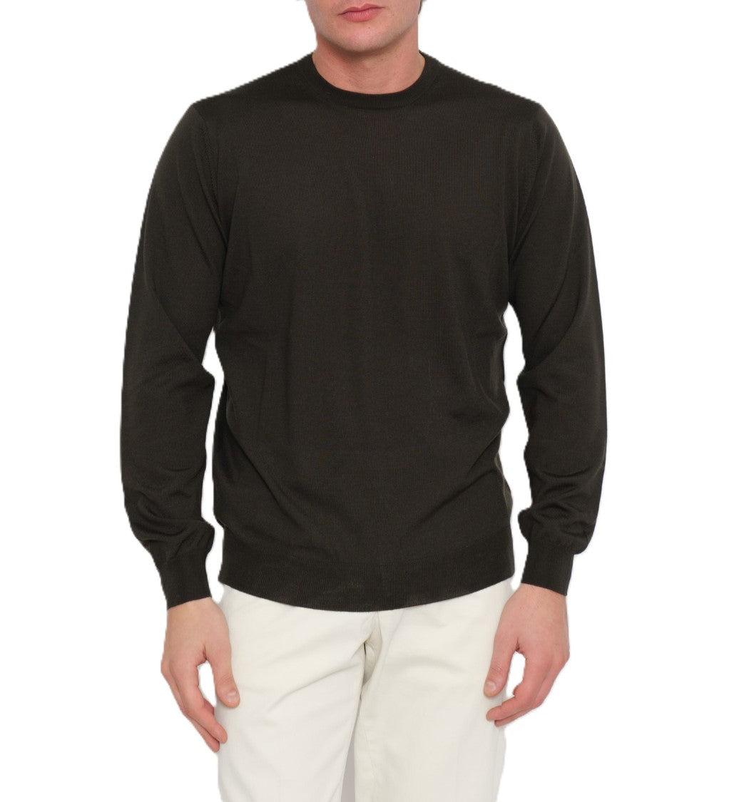 Filippo De Laurentiis Classic Merino Wool Crew Neck Sweater