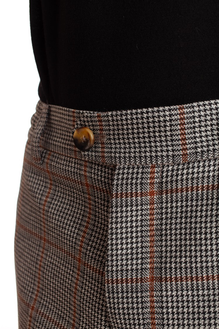 Pt Torino Rebel Fit Checked Wool Trousers