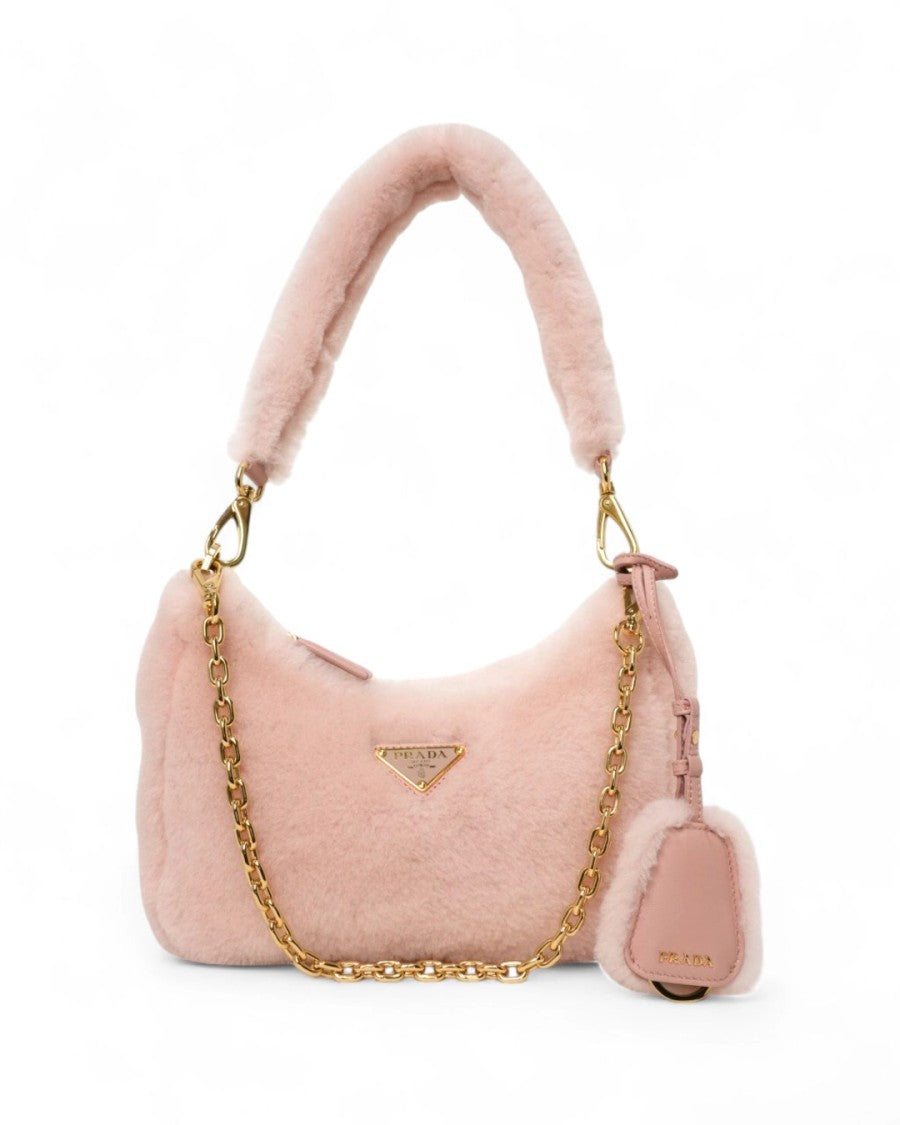 Prada Re-Edition 2005 Pink Shearling