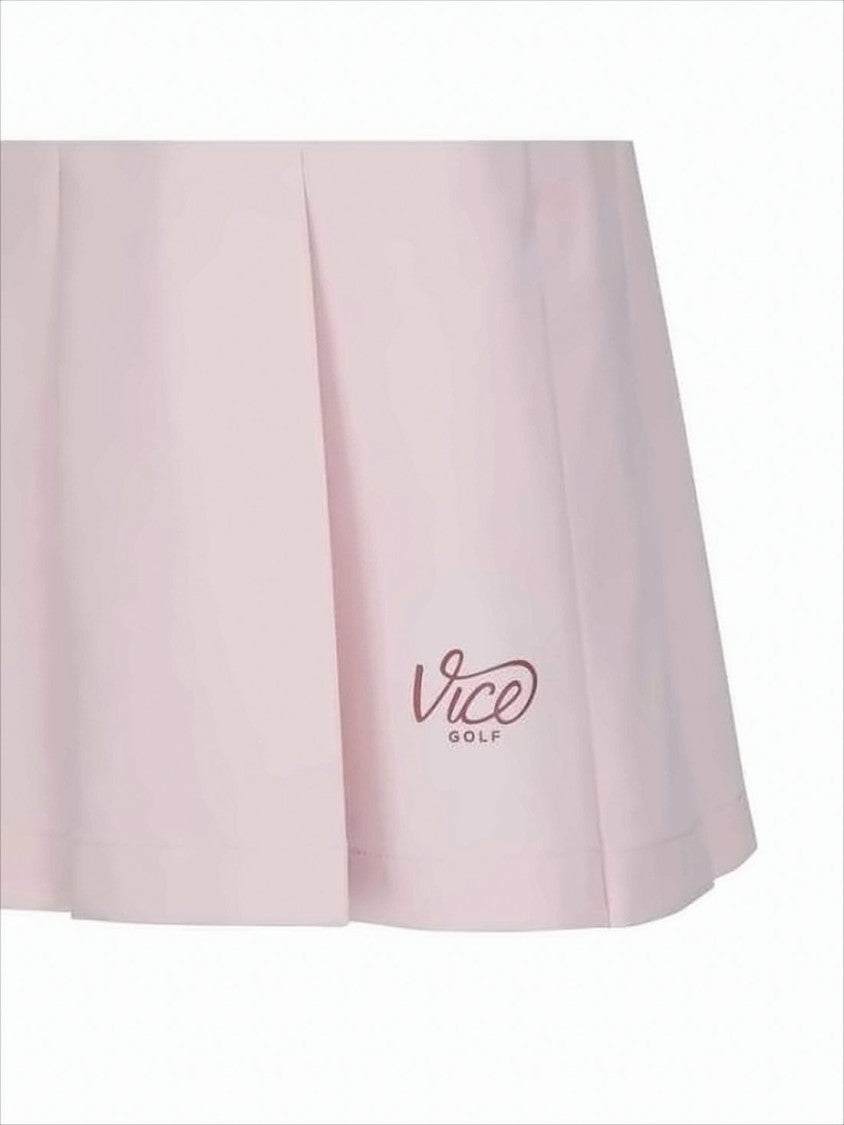 Vice Golf Pleated Mini Skirt With Integrated Shorts And Logo Detail