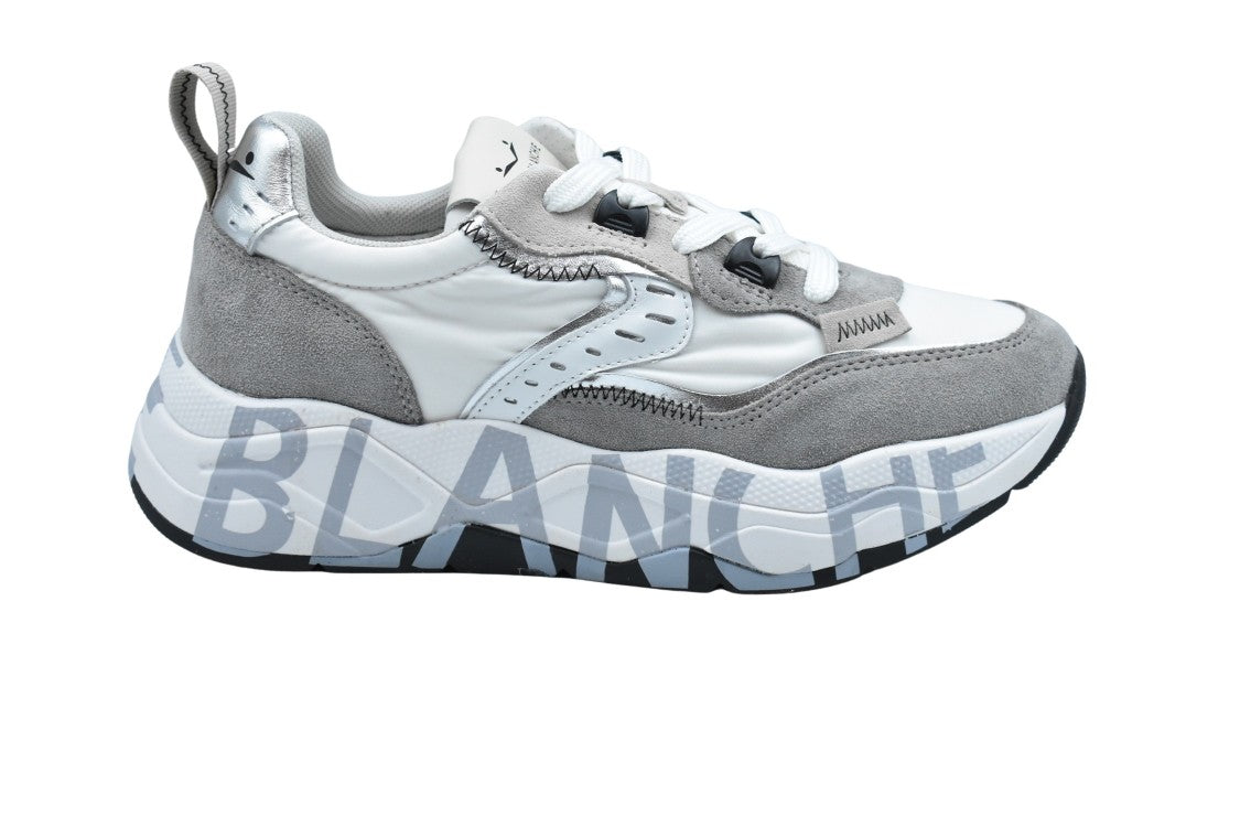 Voile Blanche Laced Sneakers With Textured Upper