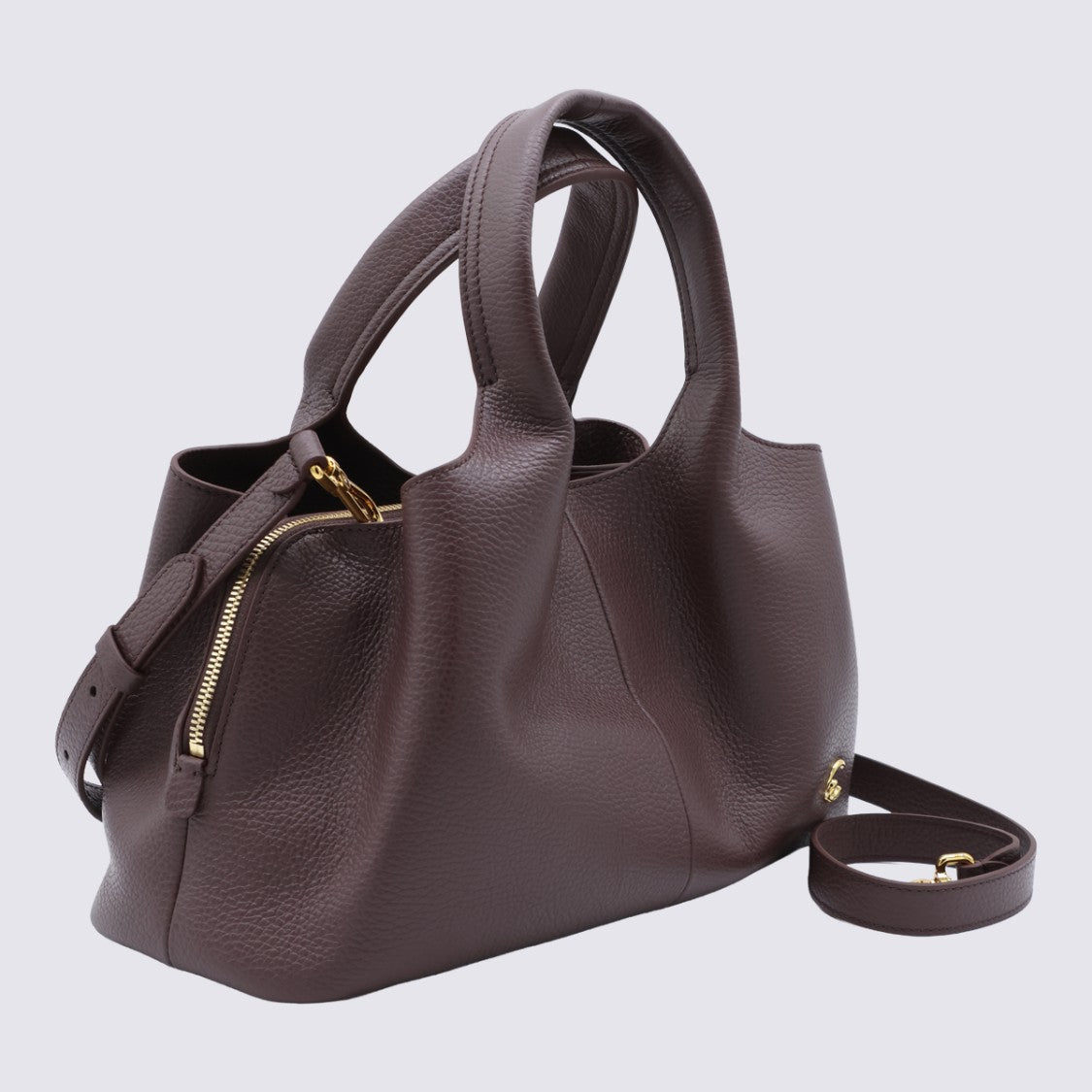 Coccinelle Pebbled Leather Handbag With Versatile Carrying Options