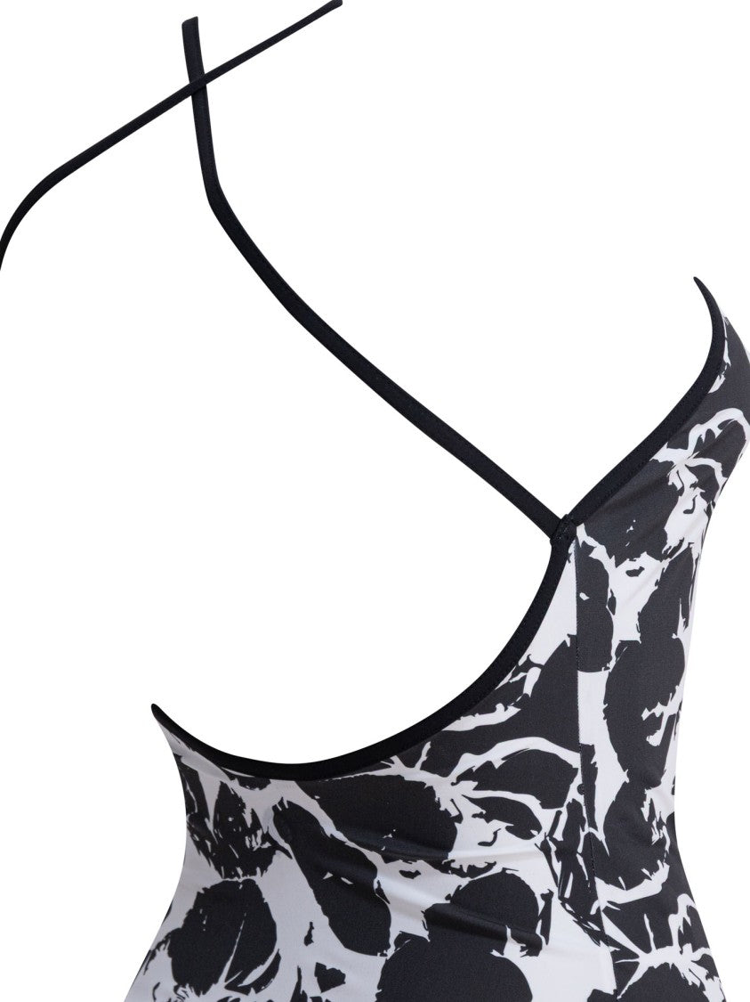 Loulou De Saison One-Piece Swimsuit With Abstract Floral Pattern