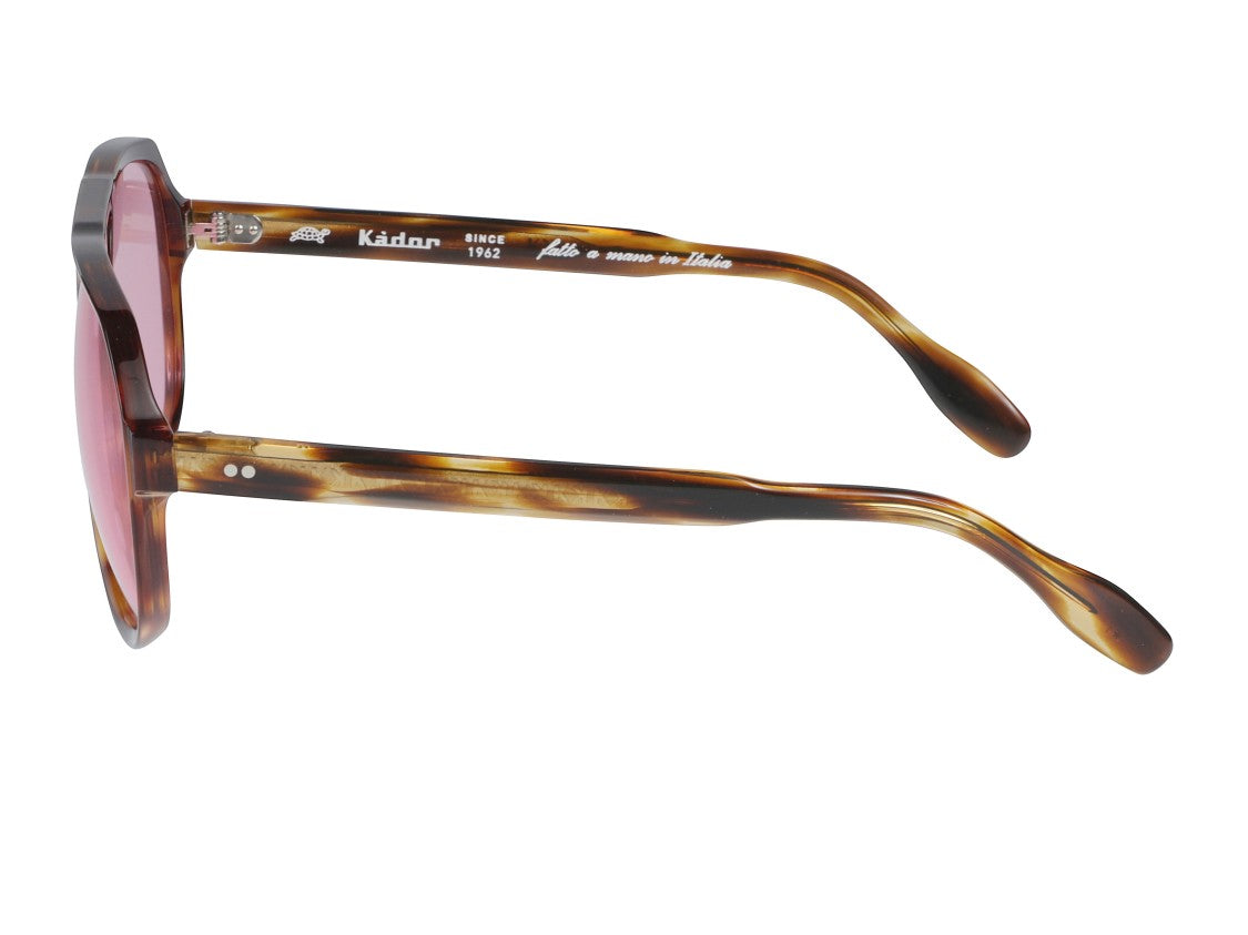Kador Pink Big Pilot Tortoiseshell Aviator Sunglasses