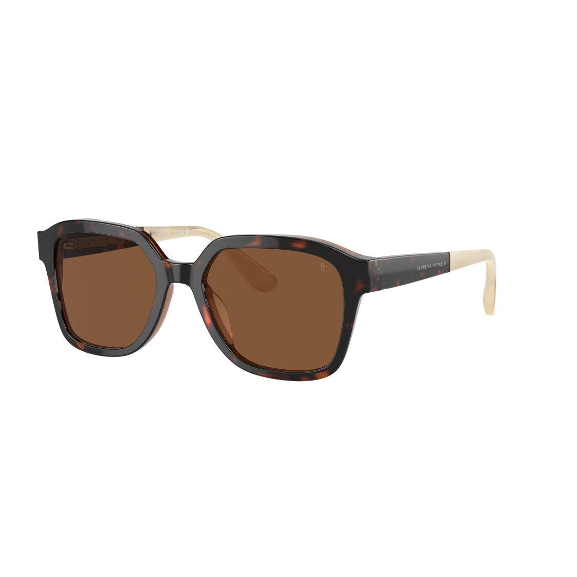 Brunello Cucinelli 0Bc4005s Oversized Tortoiseshell Square Frame Sunglasses