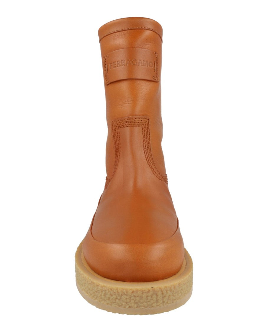 Ferragamo Ferdi Leather Boots