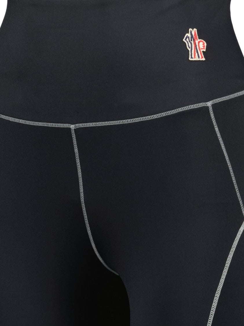 Moncler Grenoble Fitted Black Trousers With High Waistband