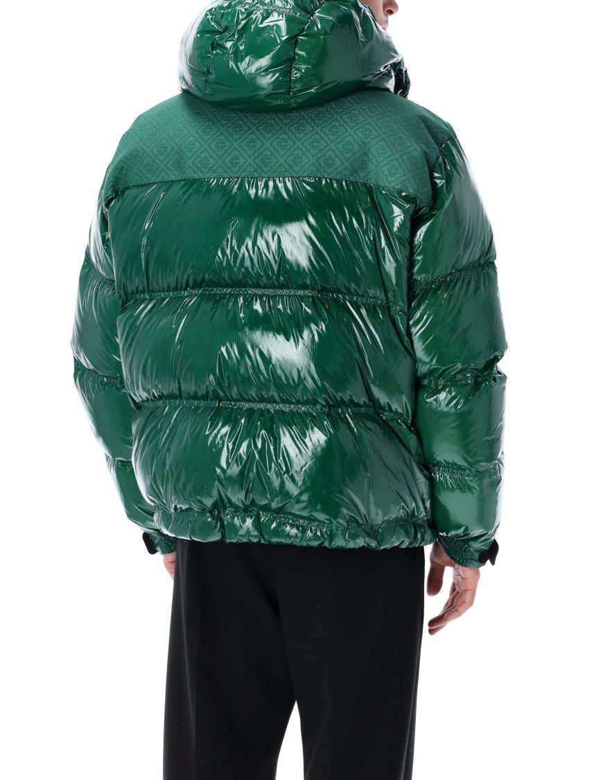 Casablanca Glossy Deep Green Puffer Jacket