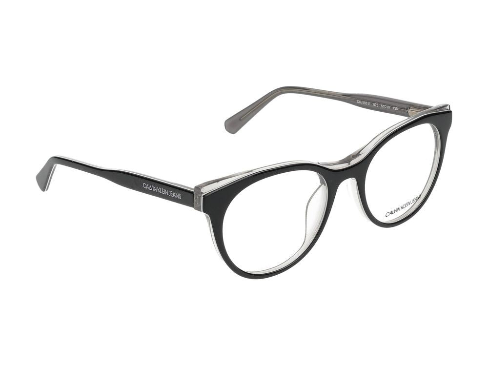Calvin Klein Jeans Eyeglasses Ckj19511 076 Black/Crystal Smoke 51/19/135