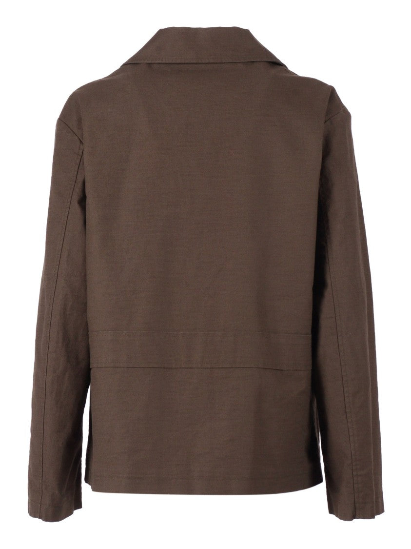 Aspesi Boxy Cropped Button Jacket