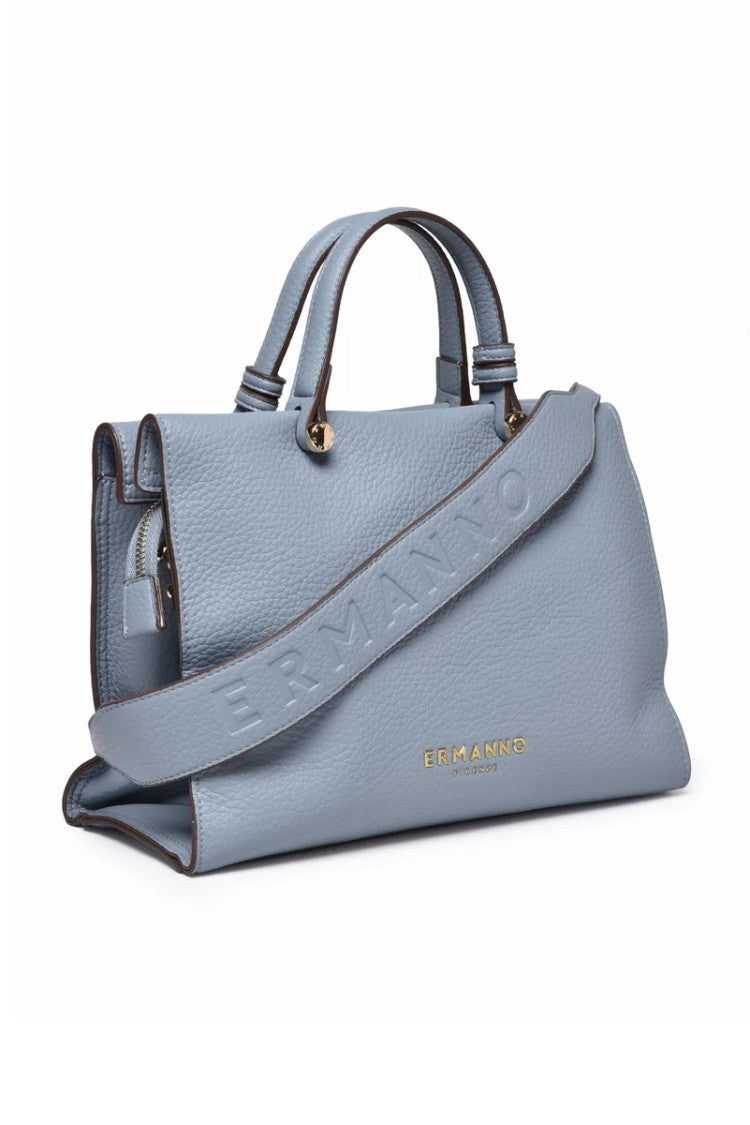 Ermanno Firenze Petra Small Tote Bag - Light Blue