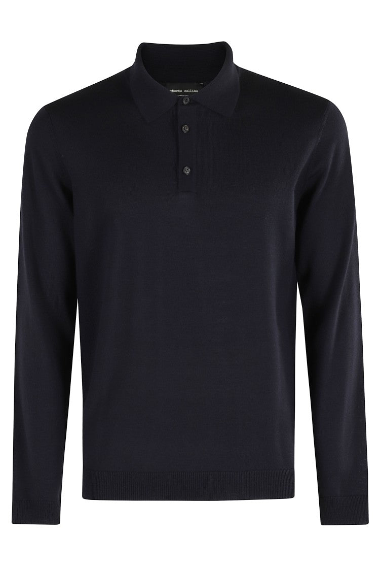 Roberto Collina Long-Sleeve Polo Shirt