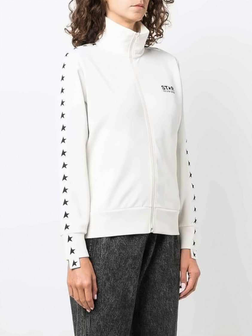 Golden Goose Track Jacket With Stand Collar And Star Motifs