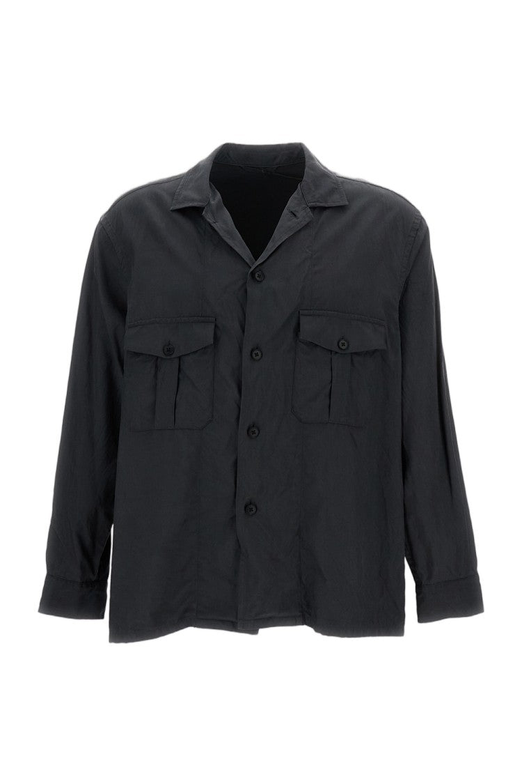 Kaptain Sunshine Relaxed Fit Silk Shirt With Flared Hem