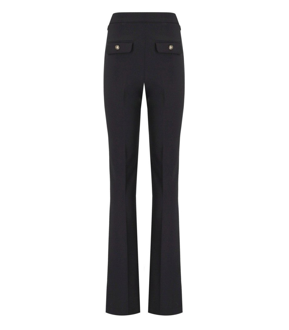 Elisabetta Franchi Flare Black Pants