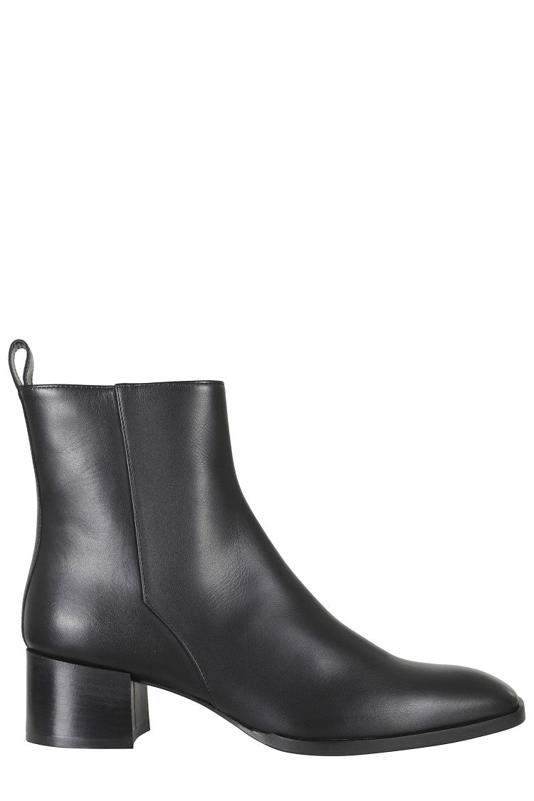 Roberto Festa Black Loren Side Zip High Heel Leather Ankle Boots