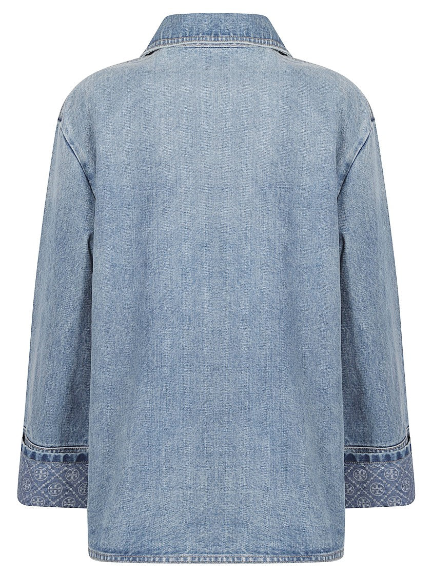 Tory Burch Blue Denim Barn Jacket