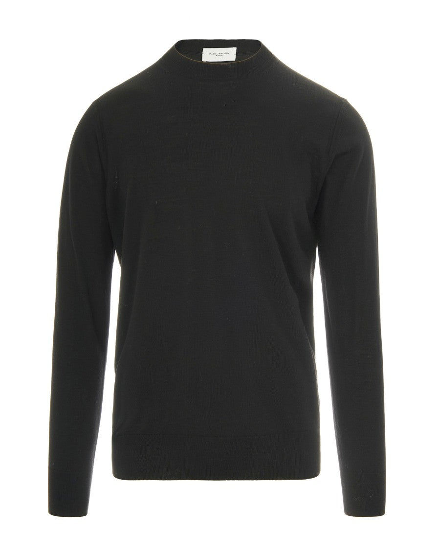 Paolo Pecora Black Wool Sweater