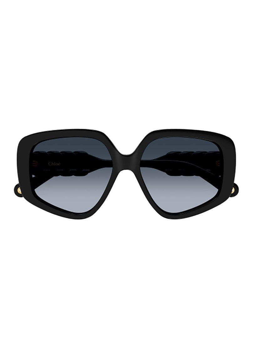Chloé Bold Oversized Square Frame Sunglasses With Gradient Tint