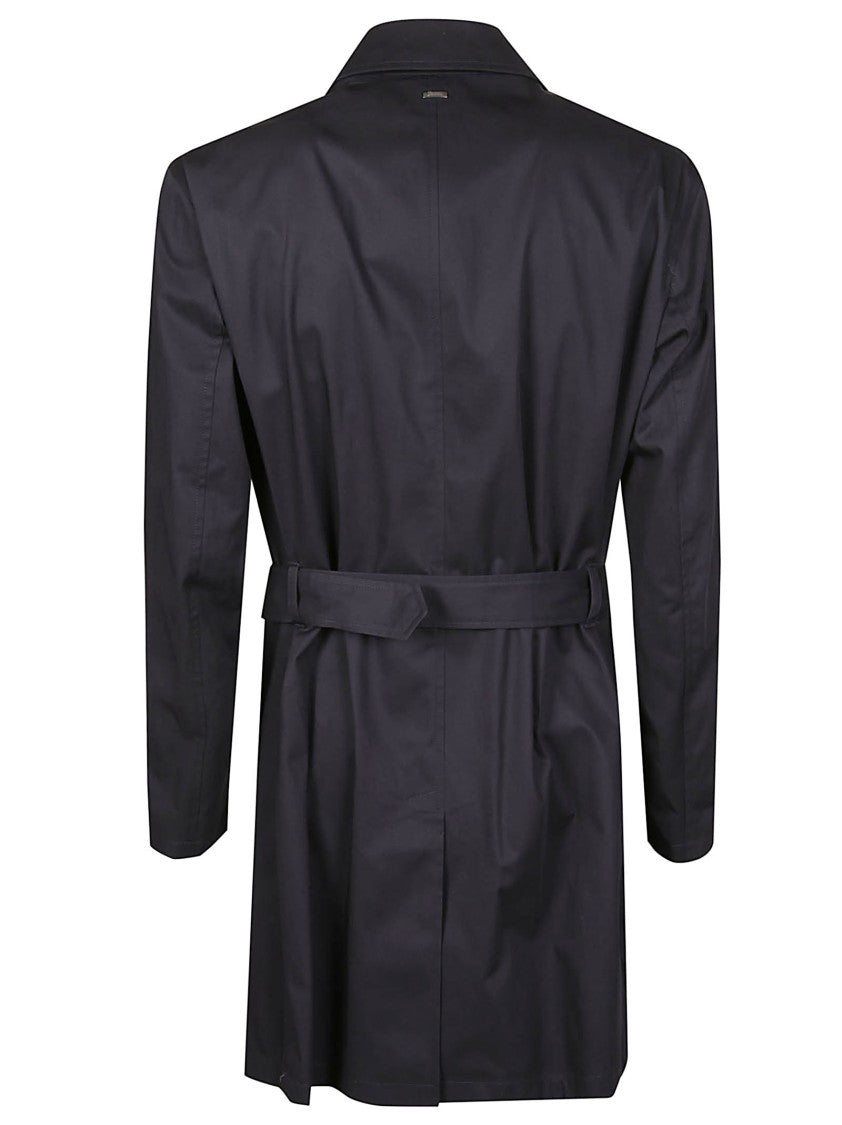 Herno Cotton Double-Breasted Trench Coat