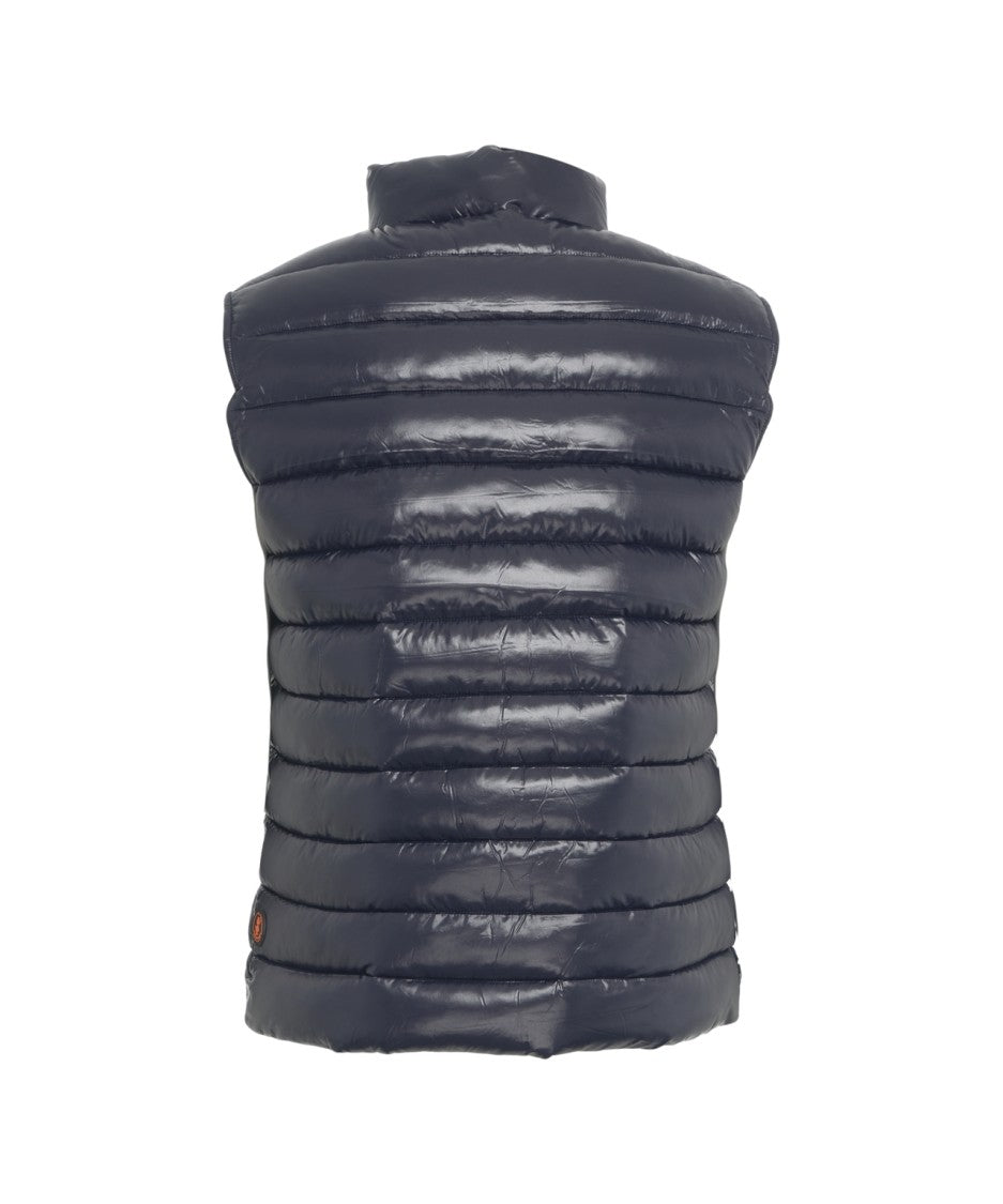 Save The Duck Quilted Vest With Plumtech Padding And High Collar