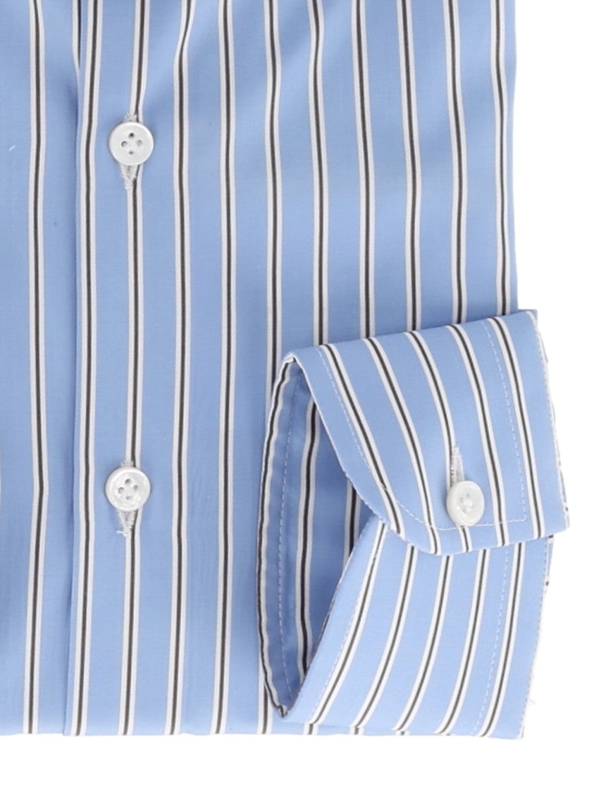 Sonrisa Classic Long-Sleeve Striped Shirt In Light Blue