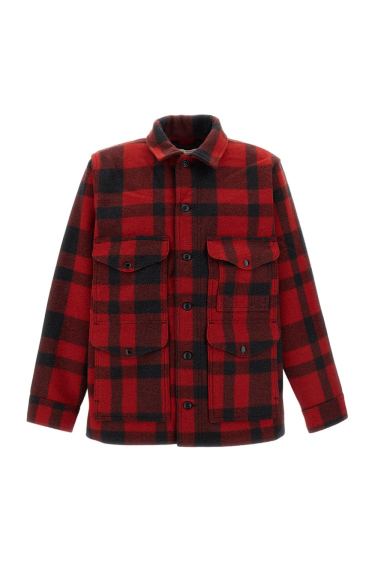 Filson Red / Black Plaid Mackinaw Wool Cruiser Jacket