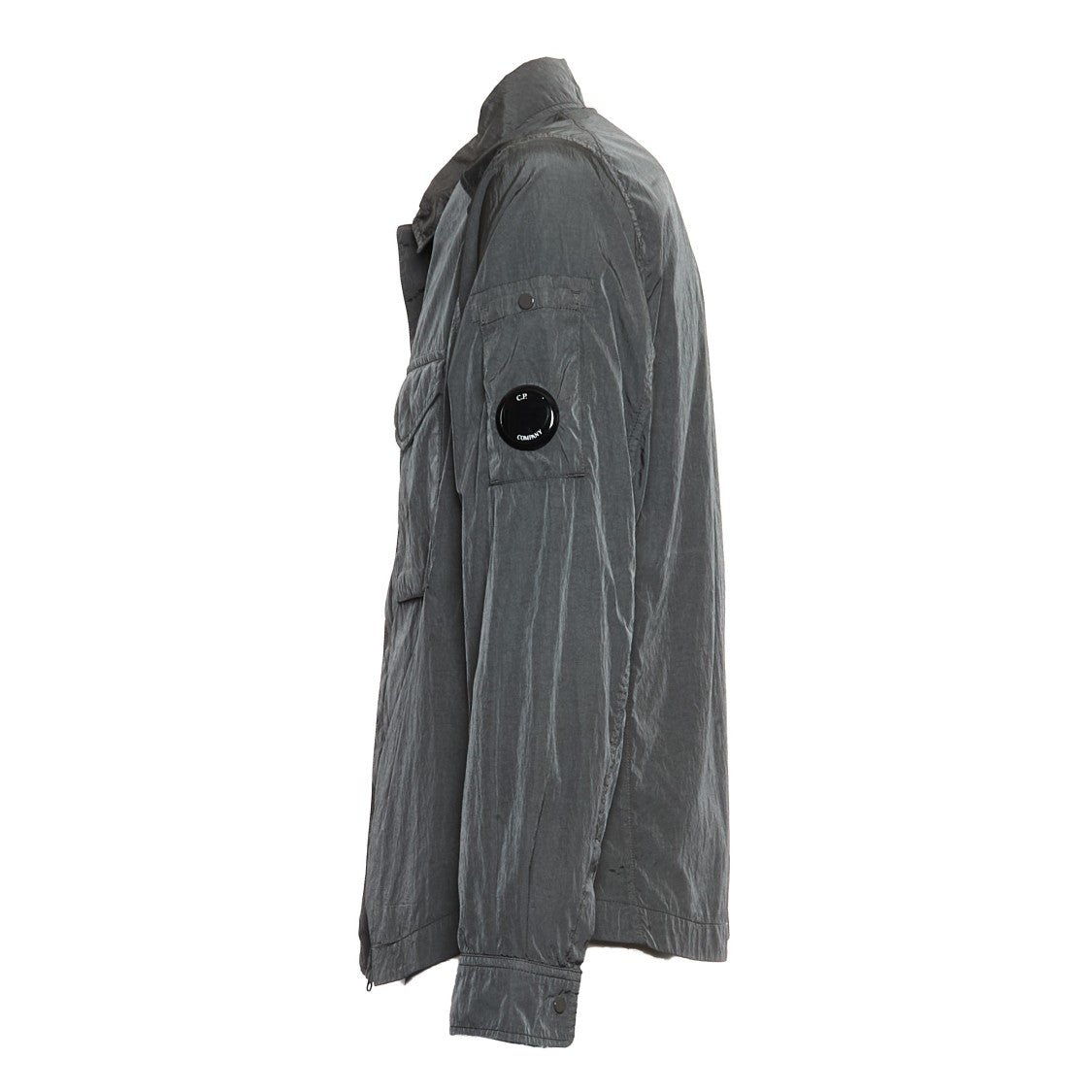C.P. Company Chrome-R Full Zip Overshirt - Smoked Pearl