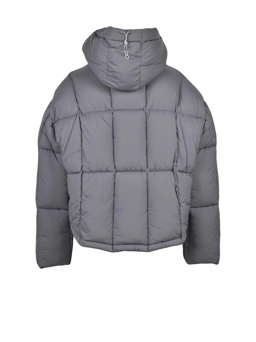 Dekker Grey Hooded Quilted Polyamide Down Jacket