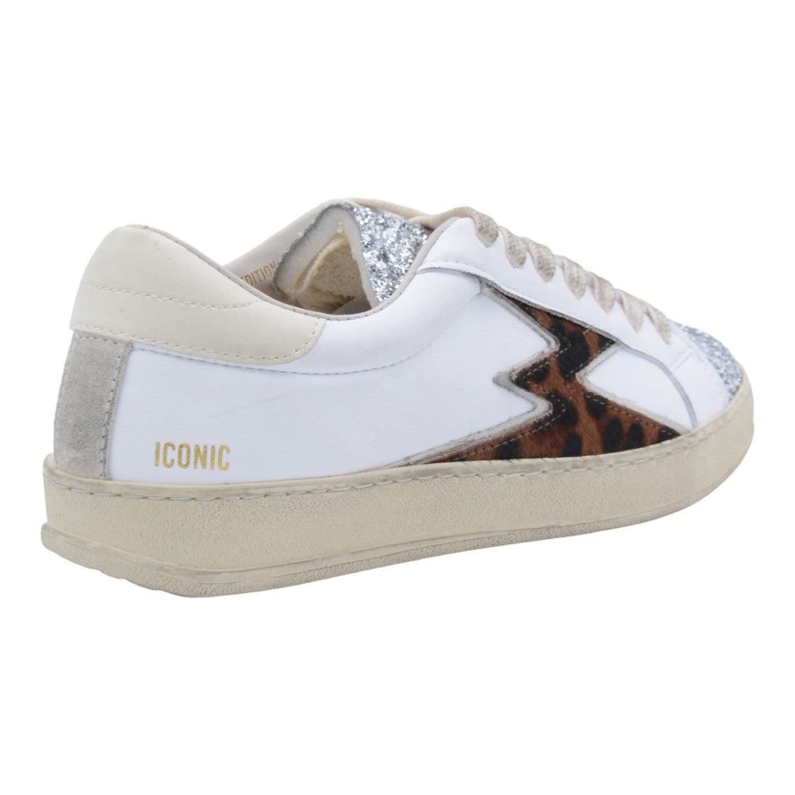 Moaconcept Bold Leopard Print Sneakers With Glitter Accents