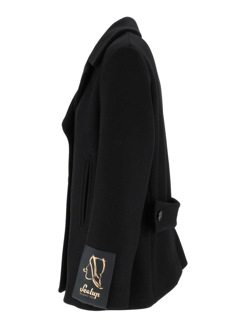 Sealup Sibilla Wool-Blend Double-Breasted Peacoat