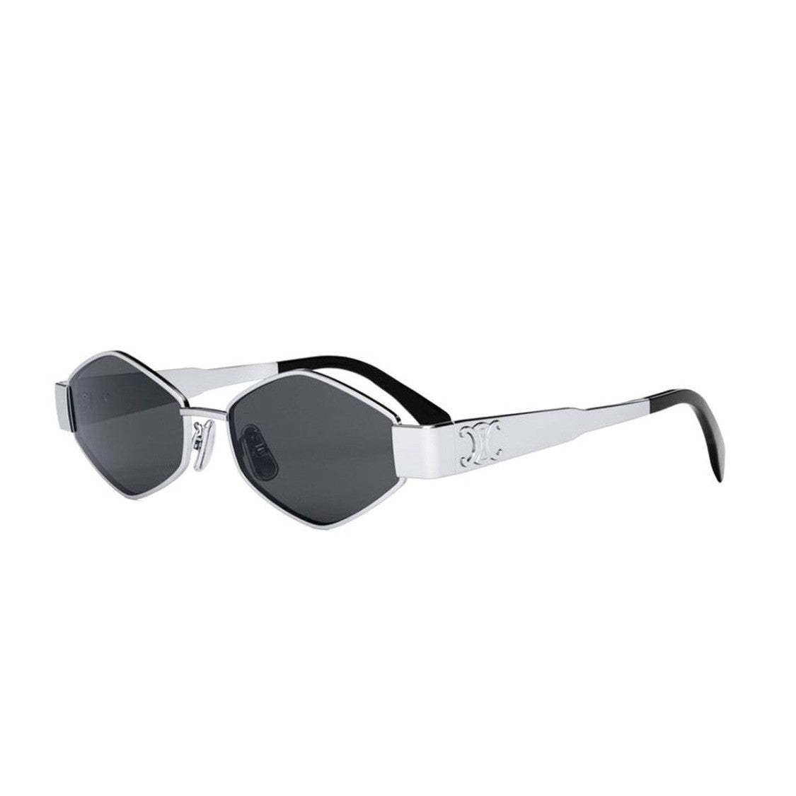 Celine Silver Metal Triomphe Geometric Metal Sunglasses