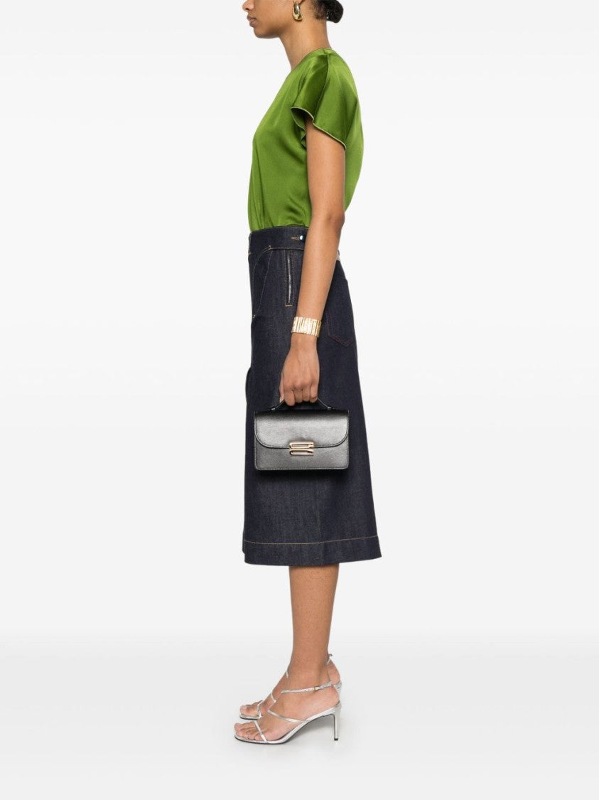 Victoria Beckham Foldover Magnetic Clasp Bag With Adjustable Strap