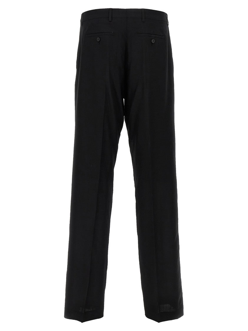 Rick Owens Wide-Leg Tailored Wool Pants With Pleat Detail